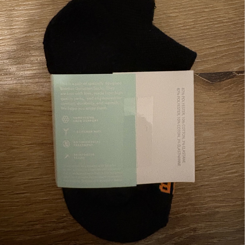 Bombas *8 PAIR of Ankle Socks with Honeycomb Arch Support & Cushion in Black - Picture 3 of 5